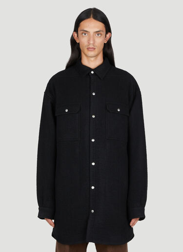 Rick Owens Oversized Wool Jacket Black ric0153002
