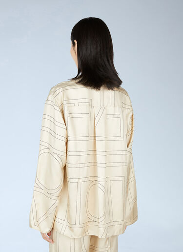 TOTEME Monogram Pyjama Shirt Beige tot0251050