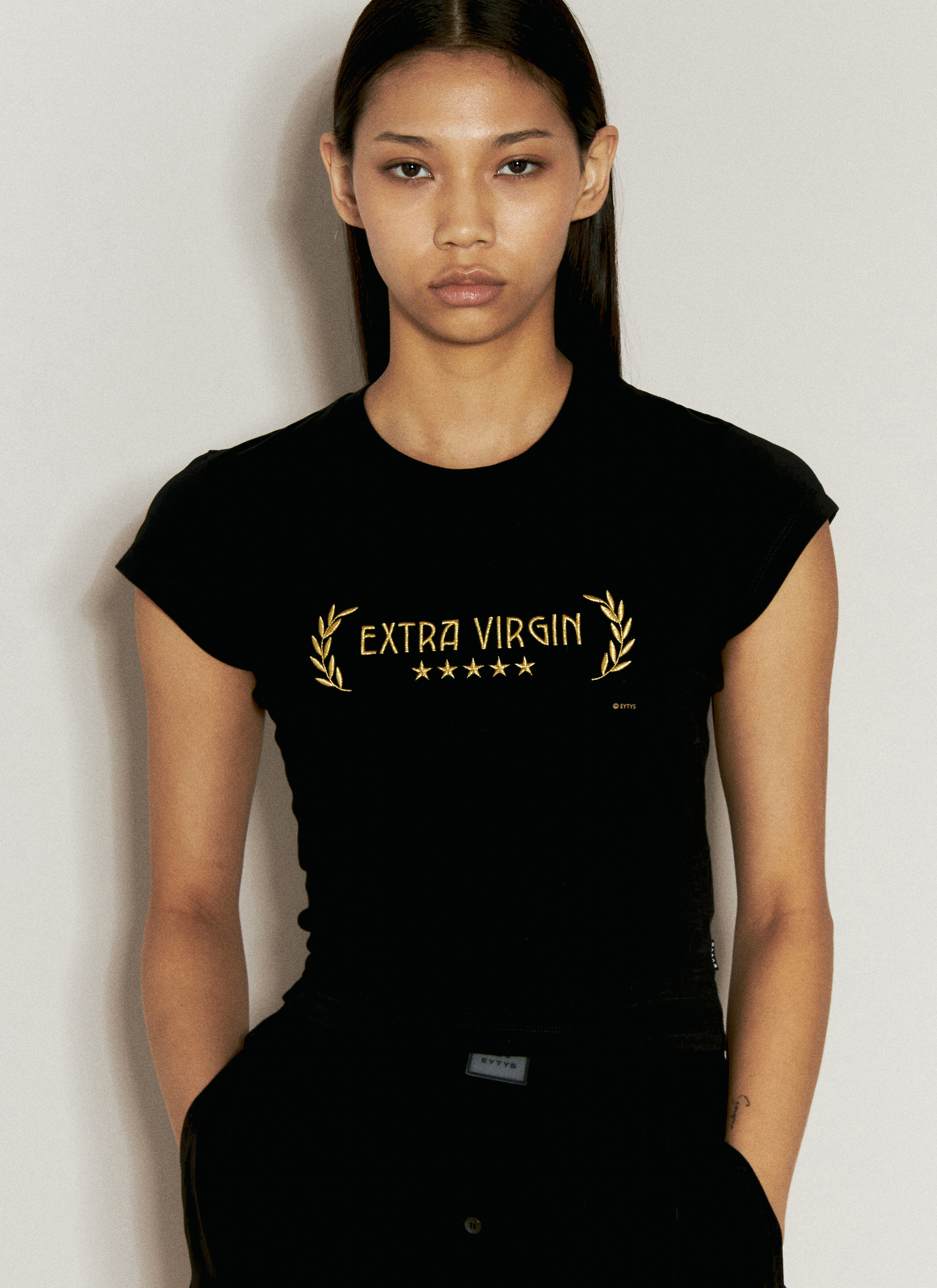 Eytys Zion Extra Virgin T恤  黑色 eyt0356008