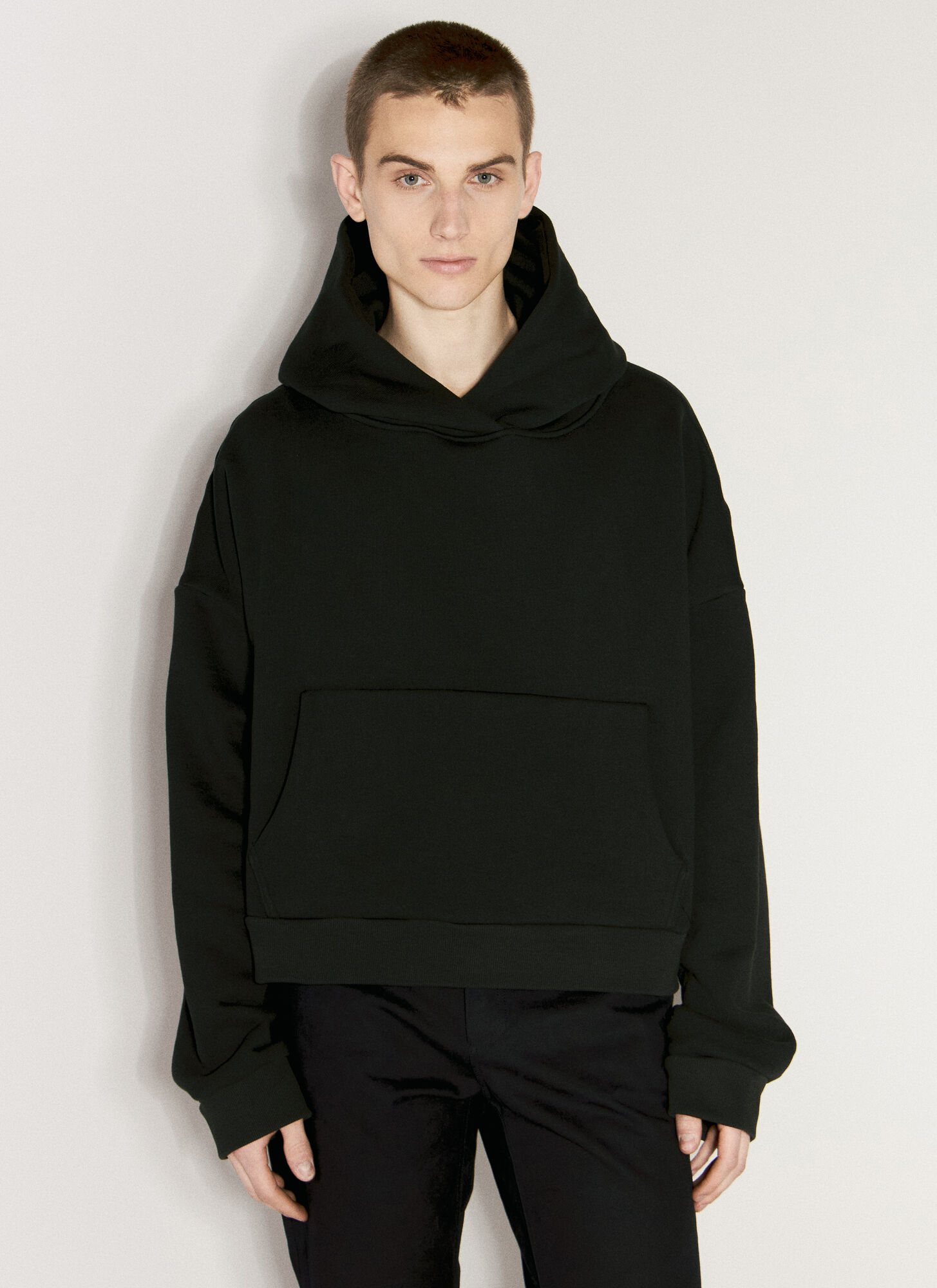 Shop Entire Studios Heavy Hooded Sweatshirt In Black