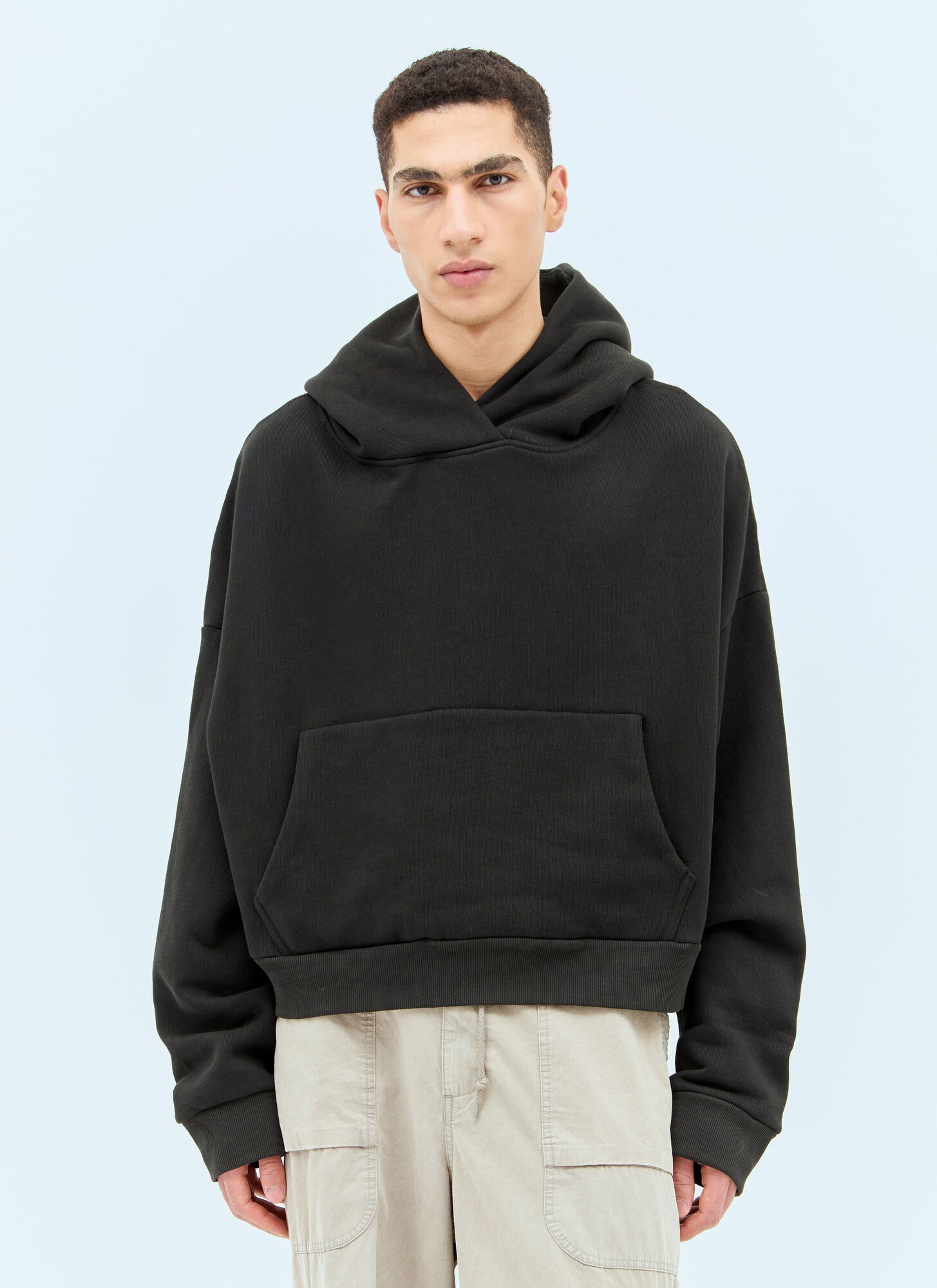 Shop Entire Studios Heavy Hooded Sweatshirt In Black