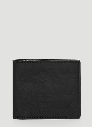 Maison Margiela Wrinkled Bi-Fold Wallet Black mla0144023