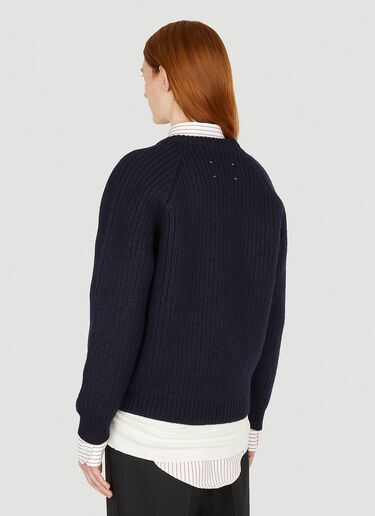 Layered Cut Out Sweater Maison Margiela Layered Cut Out Sweater Blue mla0250039