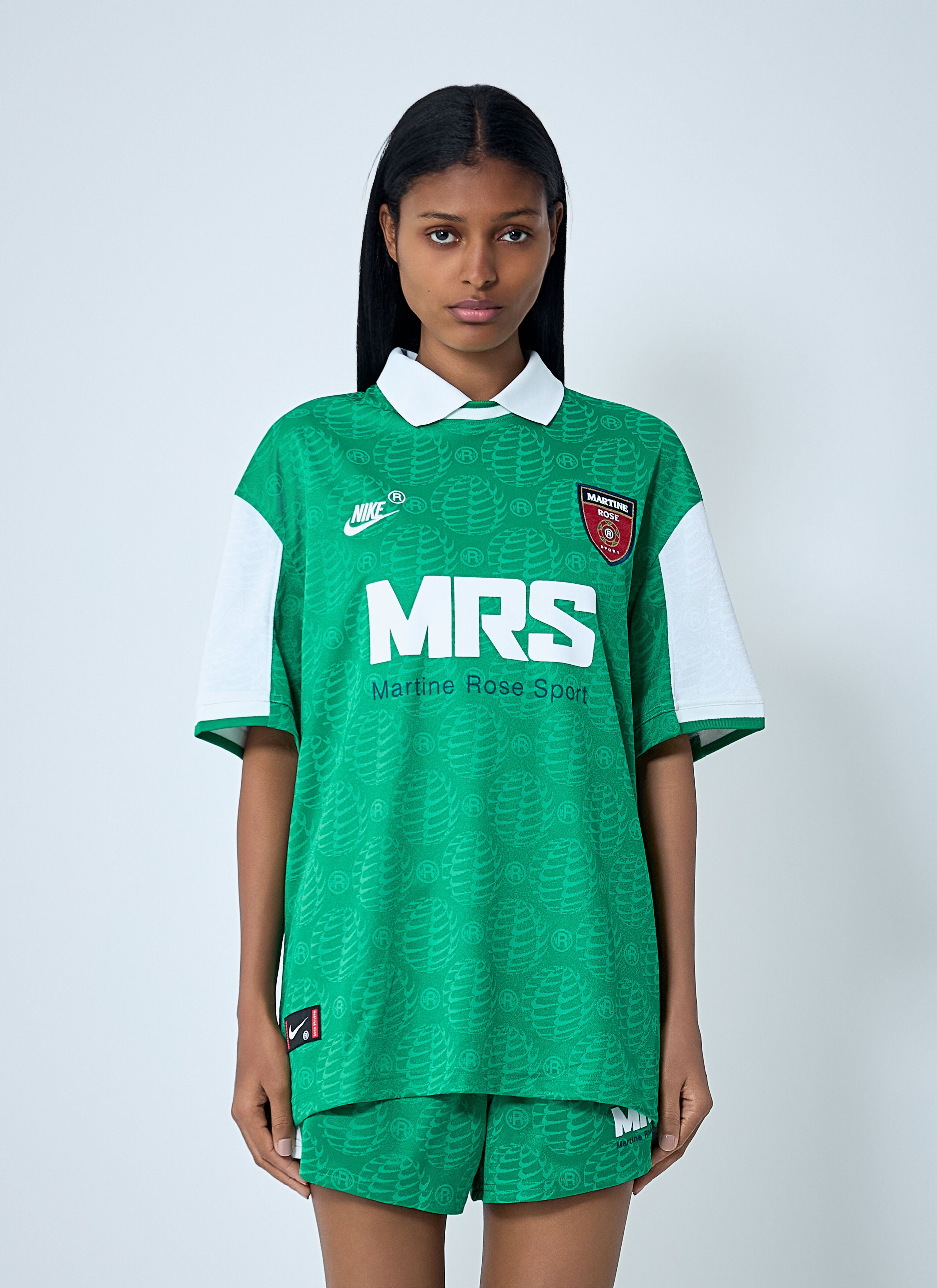 Nike x Martine Rose Women's' Logo Motif Polo Shirt in Green | LN-CC®