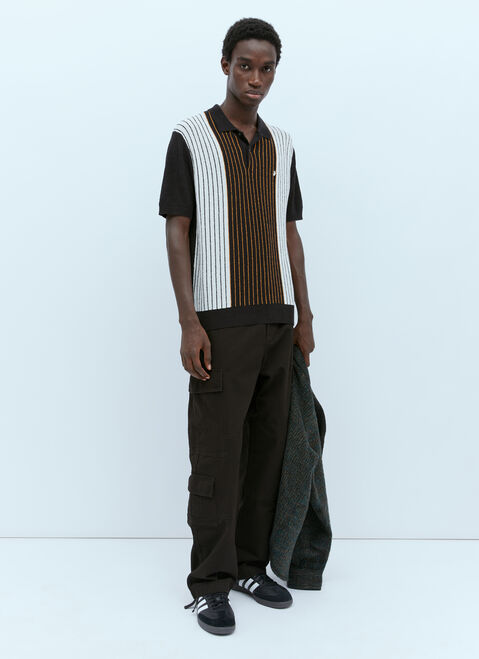 Stüssy Textured Polo Shirt Black sts0152029
