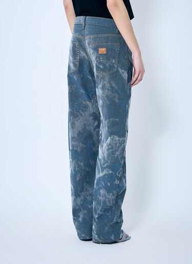Alexander Wang Low Rise Clouding Flocking Jeans Grey awg0259025