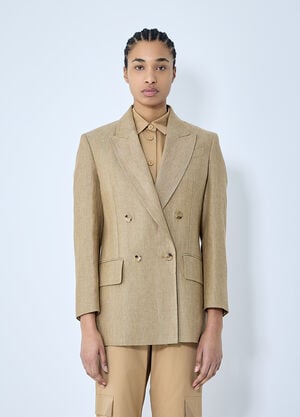 Max Mara Linen Blazer Beige max0260035