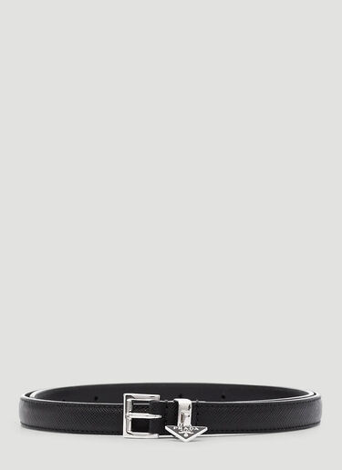 Prada Saffiano Leather Belt Black pra0248036