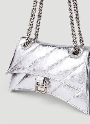 Balenciaga Crush Small Shoulder Bag Silver bal0250052