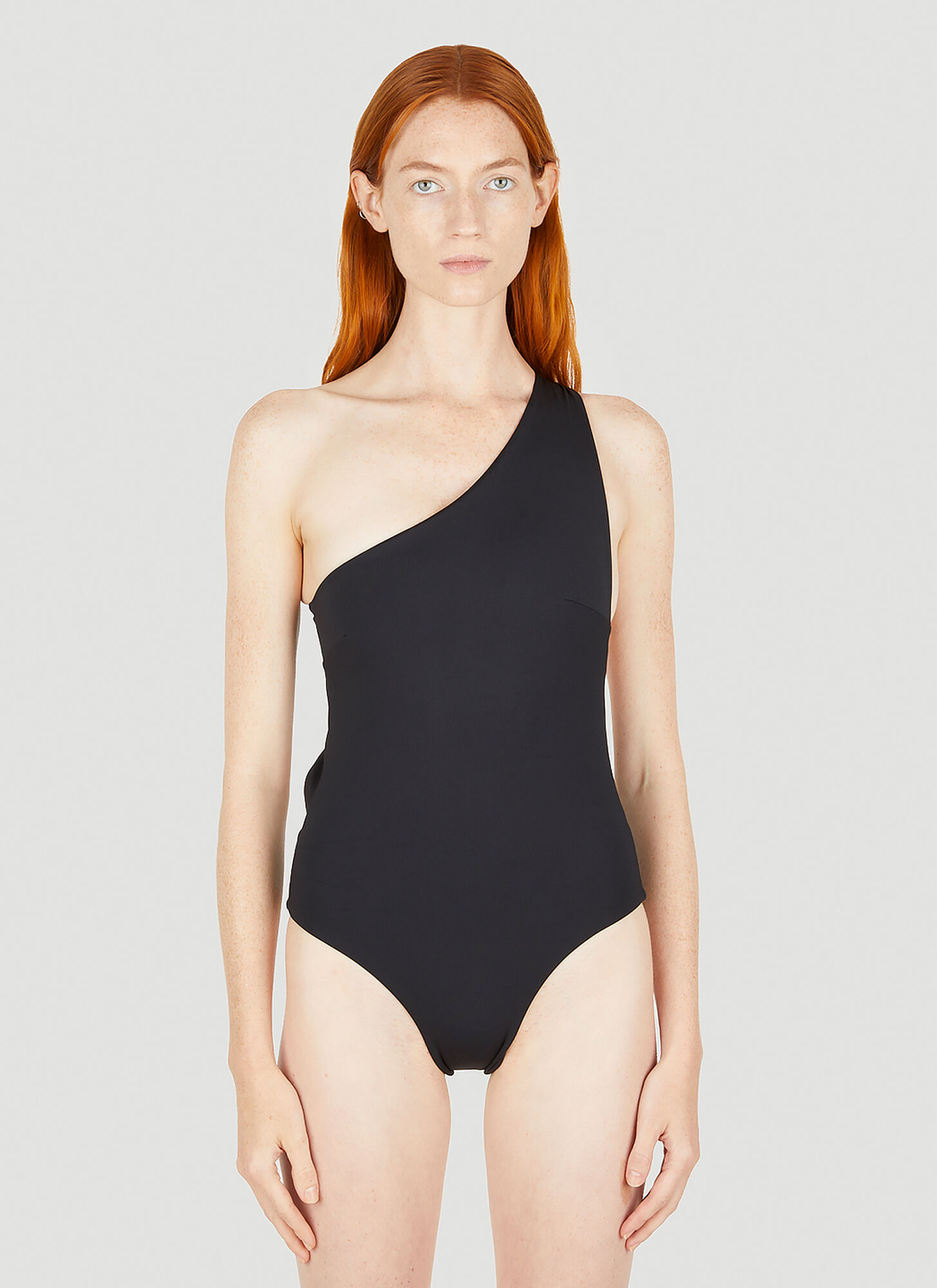 Ziah Asymmetric Swimsuit Female Black