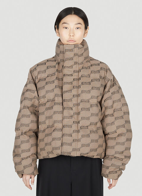 Balenciaga Monogram Puffer Jacket Beige bal0251008
