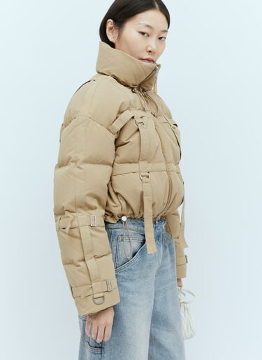Canada Goose X Rokh Strap Cropped Puffer Down Jacket Beige cnr0253010
