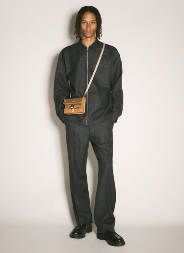 Prada Re-Nylon & 가죽 숄더백 브라운 pra0158026
