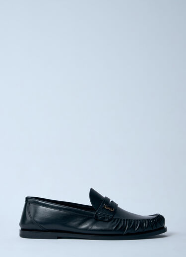 Saint Laurent Laurent Leather Loafers Black sla0260032