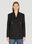 Saint Laurent 더블 브레스티드 핀스트라이프 블레이저 블랙 sla0252010