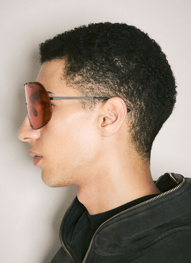 Rick Owens Shield Sunglasses Red ris0357004