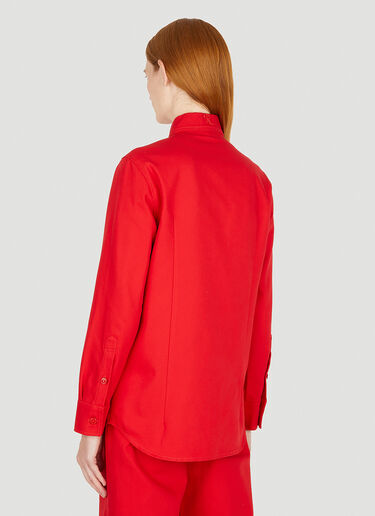 Raf Simons 로고 패치 셔츠 레드 raf0250028