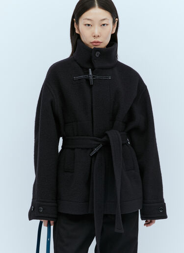 Lemaire Short Cotton Duffle Coat Black lem0254001