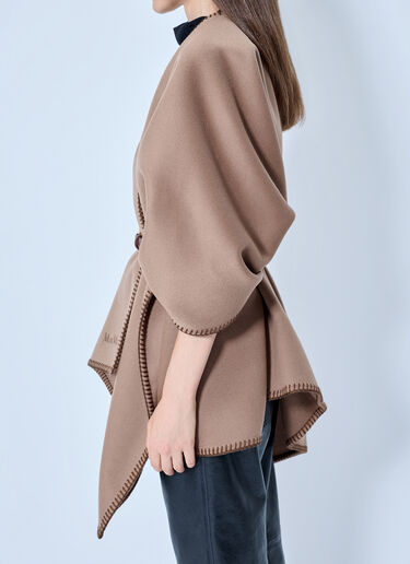 LN-CC® - Max Mara: Belted Wool Wrap - Beige Max Mara Belted Wool Wrap Beige max0265047