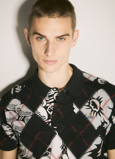 Vivienne Westwood Classic Polo Jacquard Shirt Black vvw0158006