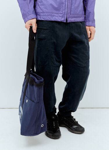 Stone Island 마리나 캔버스 토트백 네이비 sto0156121