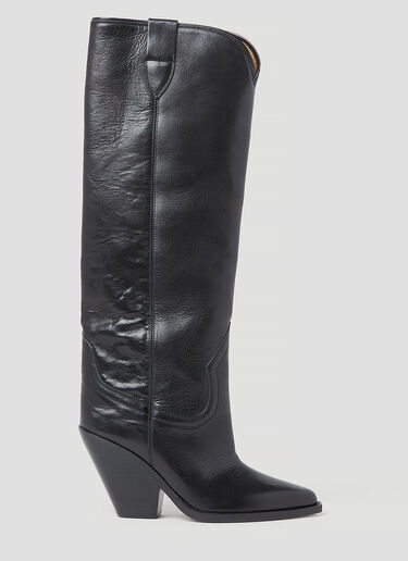 Isabel Marant Lomero Leather Boots Black ibm0253028