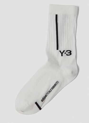 Y-3 Pack of Two Logo Intarsia Socks Black yyy0349035