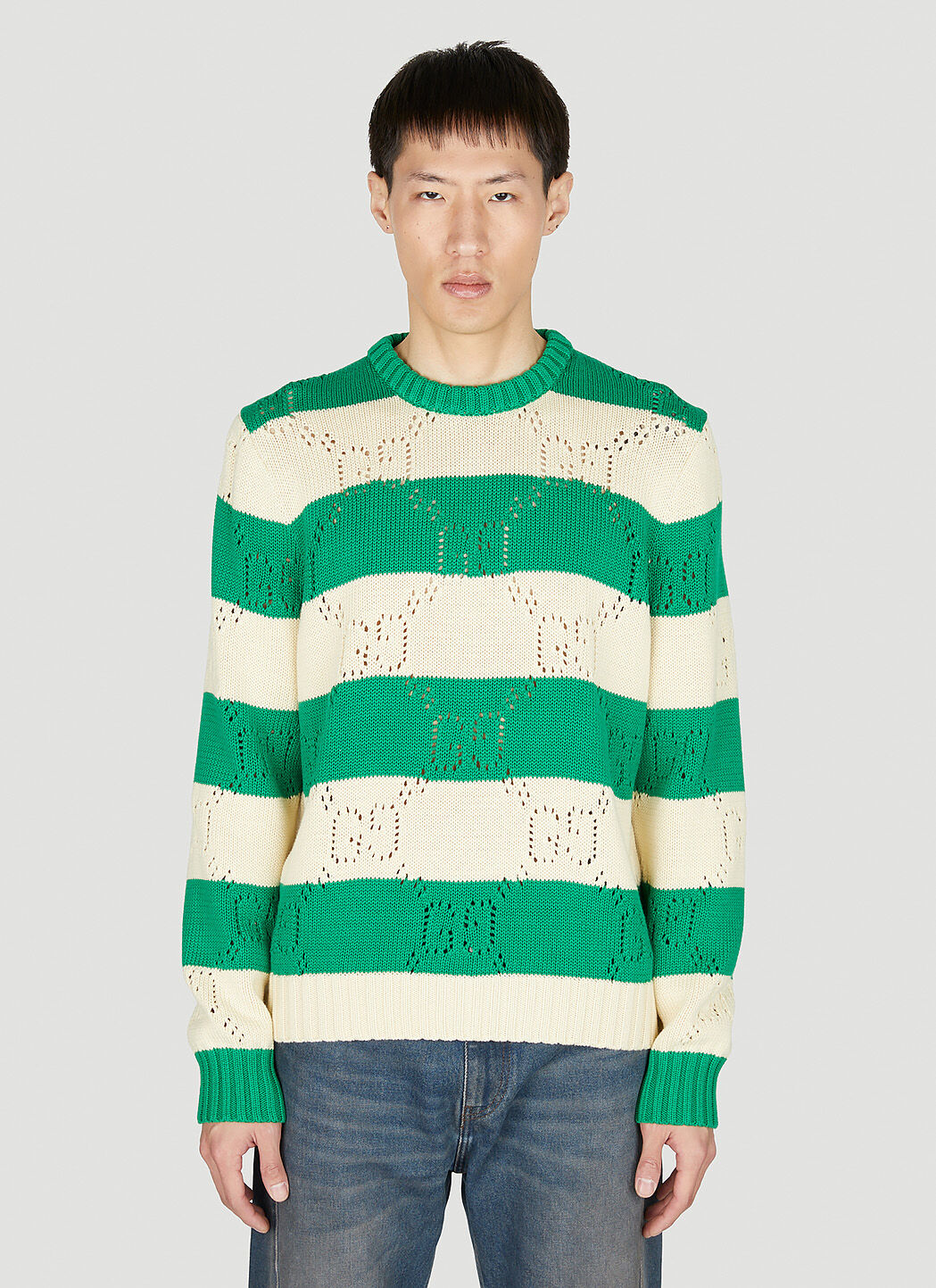 Gucci Striped Sweater in Green LN CC