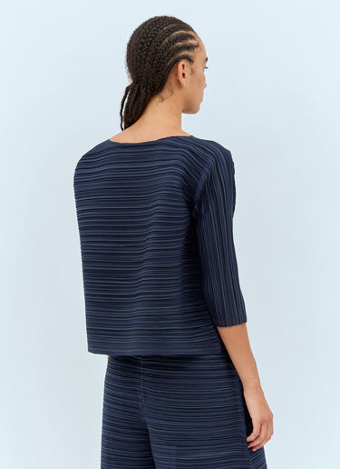 Pleats Please Issey Miyake Sheer Bounce Top Blue plp0257023