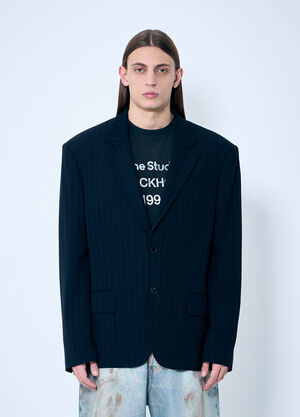 Homme Plissé Issey Miyake Relaxed-Fit Suit Blazer Black hmp0160007