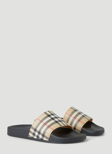 Burberry Vintage Check Slides Beige bur0249090