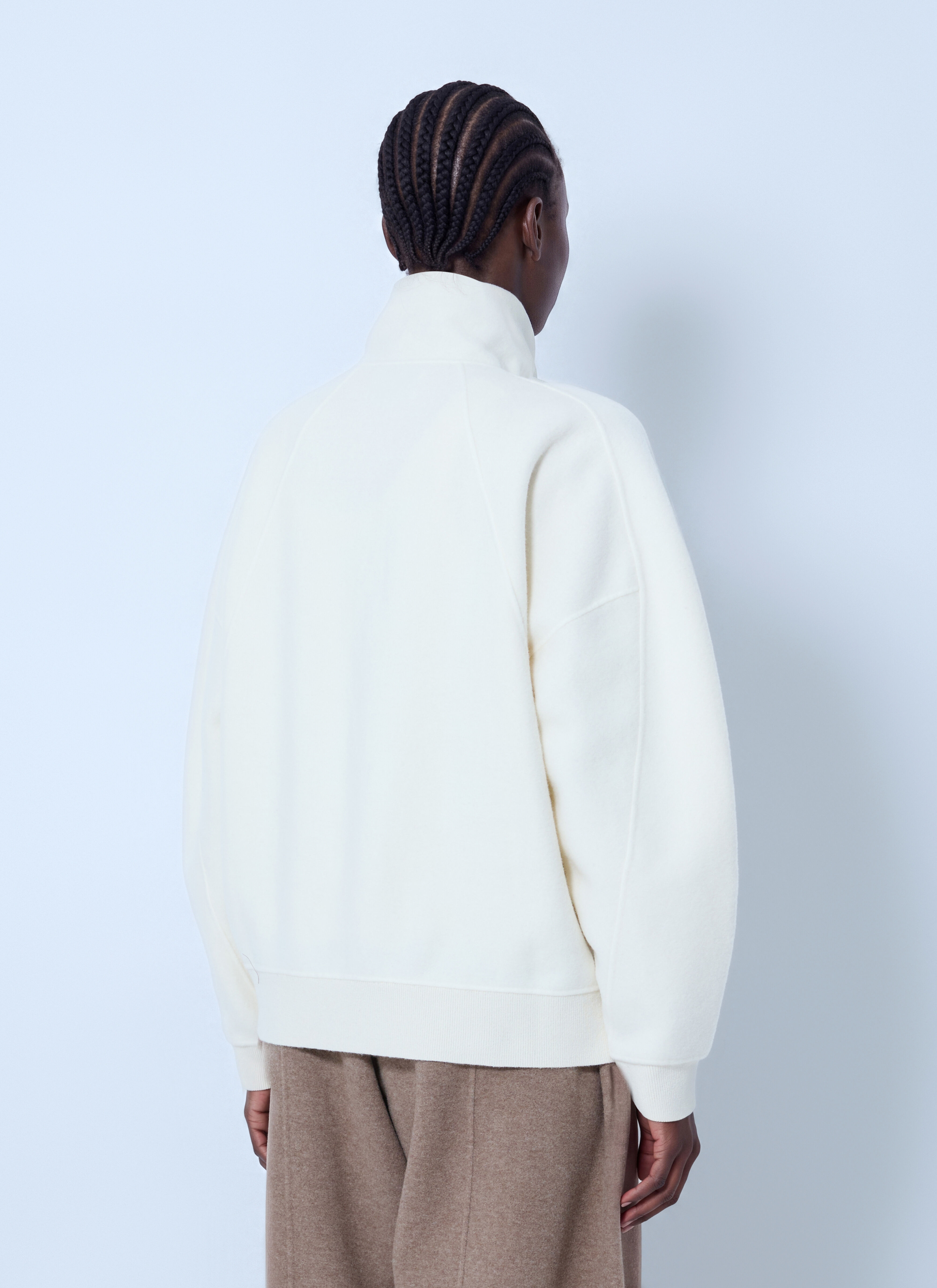 Max Mara Women's' Raglan Sleeve High-Neck Pullover in White | LN-CC®