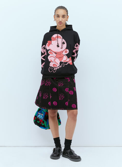Chopova Lowena Teddy Bear Hooded Sweatshirt Black cho0254006