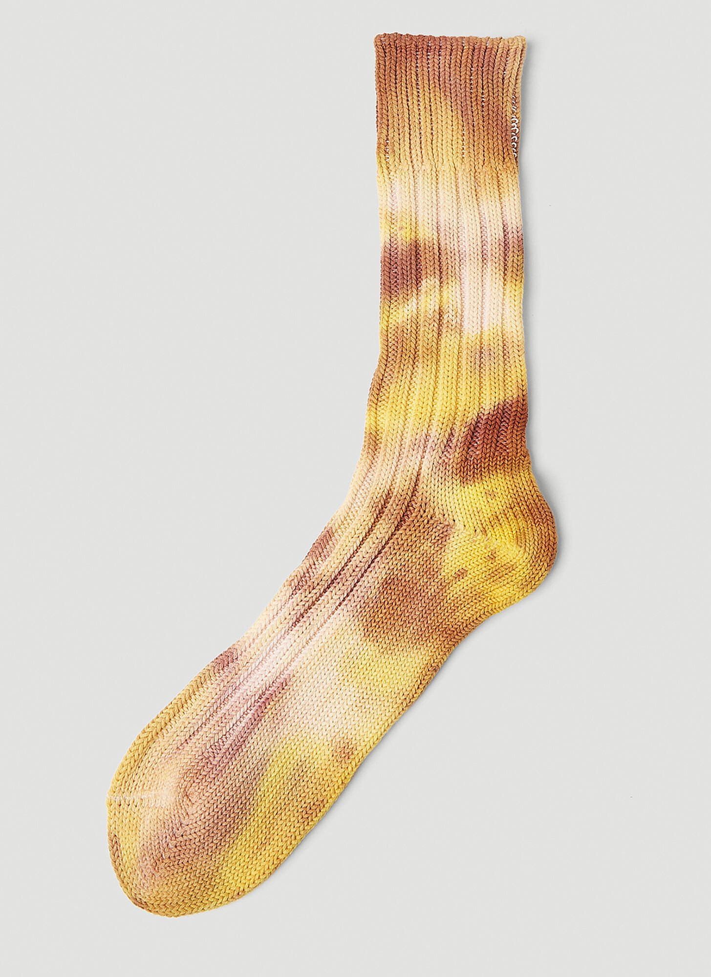 Stain Shade X Decka Socks Tie Dye Socks Unisex Yellow