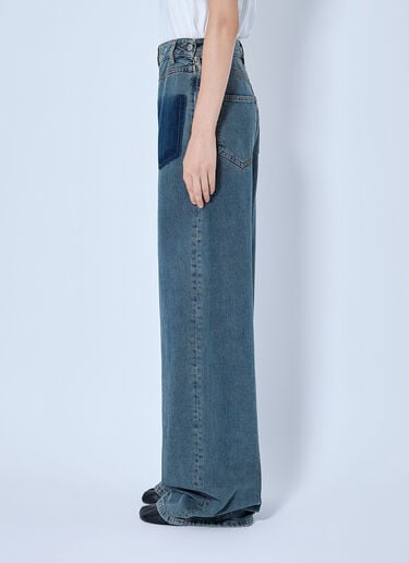 LN-CC® - MM6 Maison Margiela: Patch Pocket Wide-Leg Jeans - Light Grey MM6 Maison Margiela Patch Pocket Wide-Leg Jeans Light Grey mmm0265010