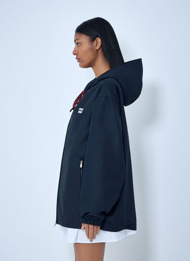 Miu Miu Hooded Zip Jacket Blue miu0263062