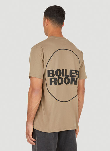 Boiler Room 로고 프린트 티셔츠 Brown bor0150015
