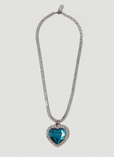 VETEMENTS Crystal Heart Necklace Blue vet0150025