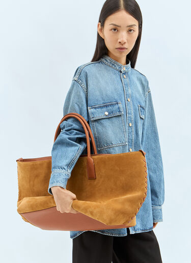 Bottega Veneta Large Cabat Suede Tote Bag Camel bov0257057
