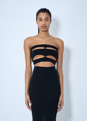 Rick Owens Distressed Bustier Top Black ric0260007