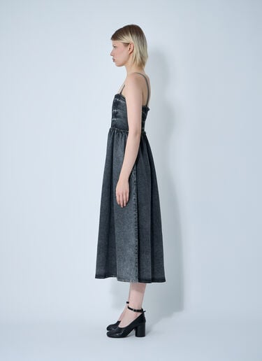 GANNI Stretch Future Denim Dress Black gan0260015