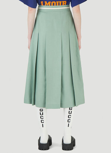 Gucci Pleated Skirt Green guc0245013