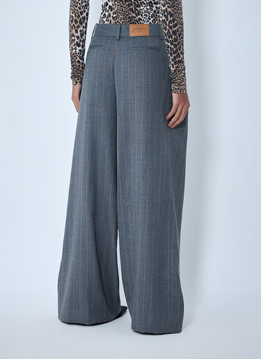 Wide-Leg Pinstripe Pants GANNI Wide-Leg Pinstripe Pants Light Grey gan0262029