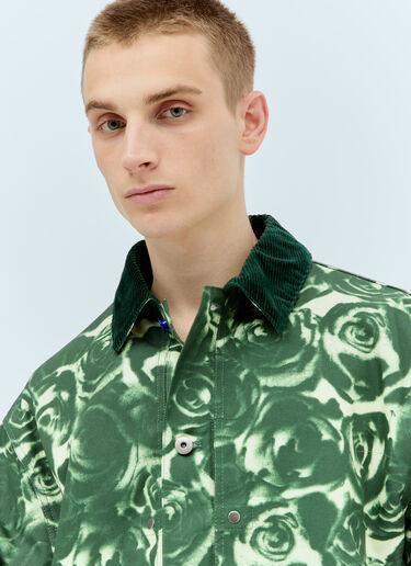 Burberry Rose Waxed Cotton Jacket Green bur0155052