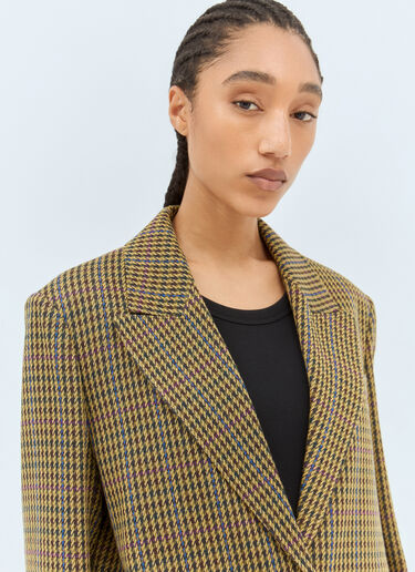 오버사이즈 피에 드 풀 블레이저 Max Mara 오버사이즈 피에 드 풀 블레이저 브라운 max0258015