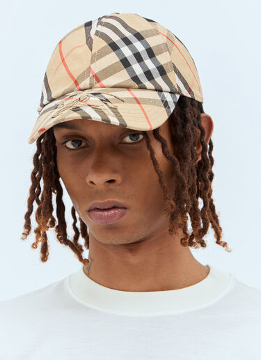 Burberry チェックベースボールキャップ ベージュ bur0157028