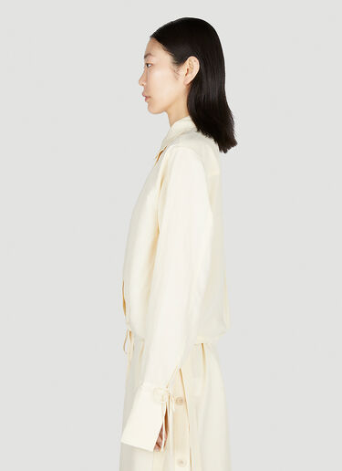 TOTEME Drawstring Shirt Cream tot0252014