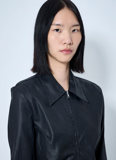 LN-CC® - Our Legacy: Slim Zip Shirt - Black Our Legacy Slim Zip Shirt Black our0265042