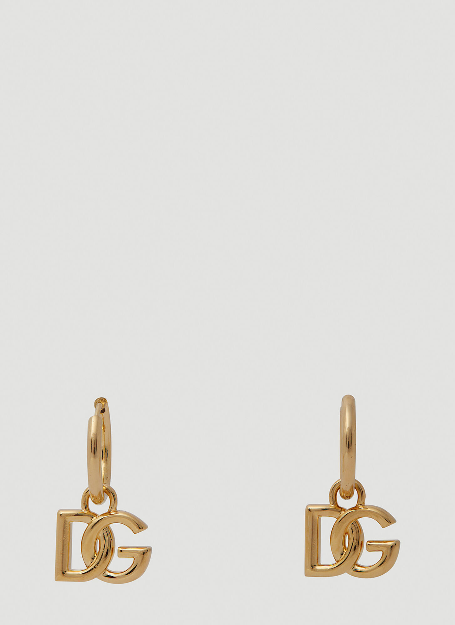 Shop Dolce & Gabbana Logo Plaque Earrings In Gold