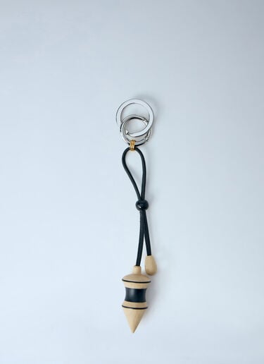 Lemaire Black Stripes Pendulum Bag Charm Gold lem0164028